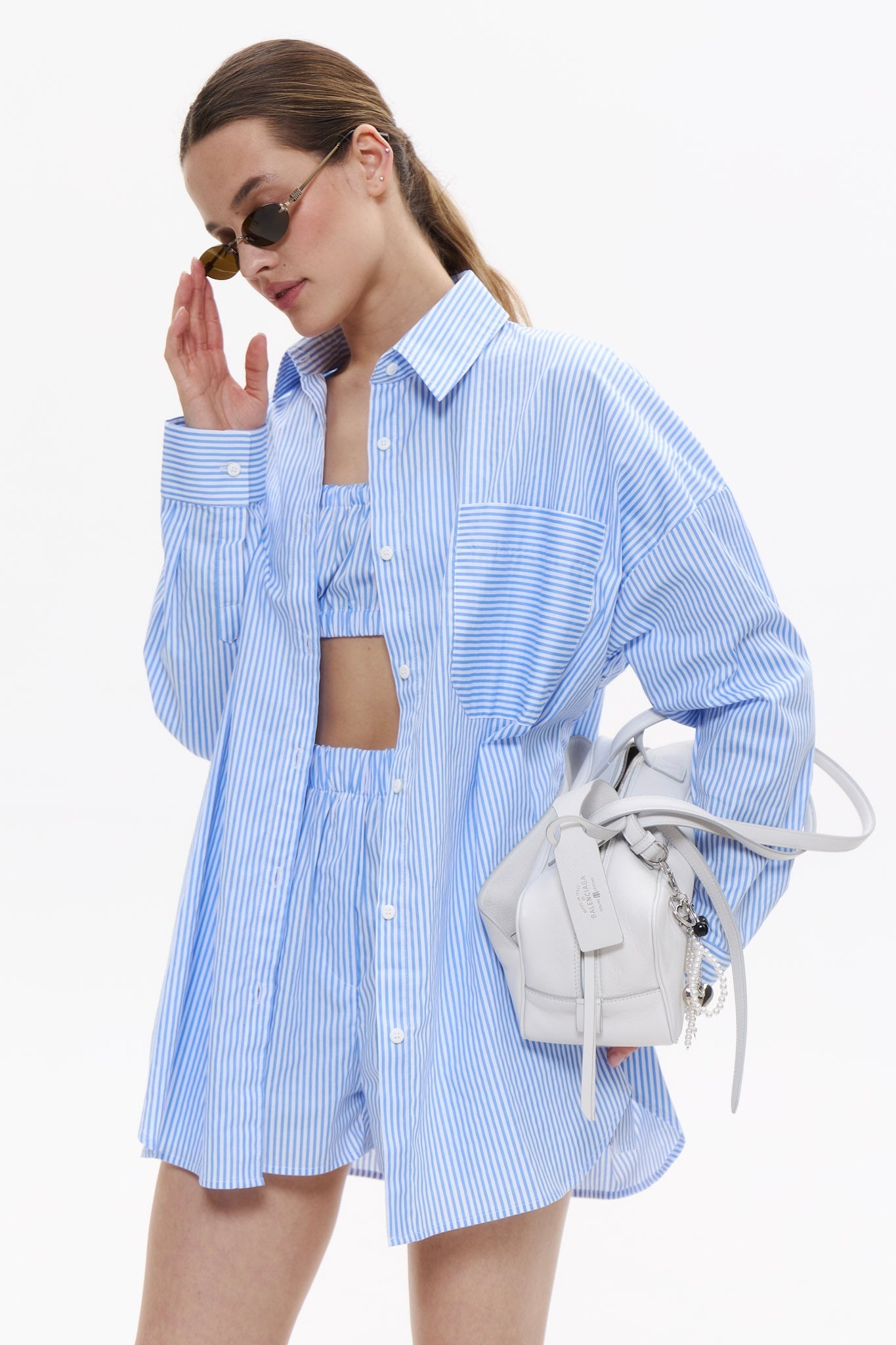 BOYFRIEND shorts in BABY BLUE DLNSK