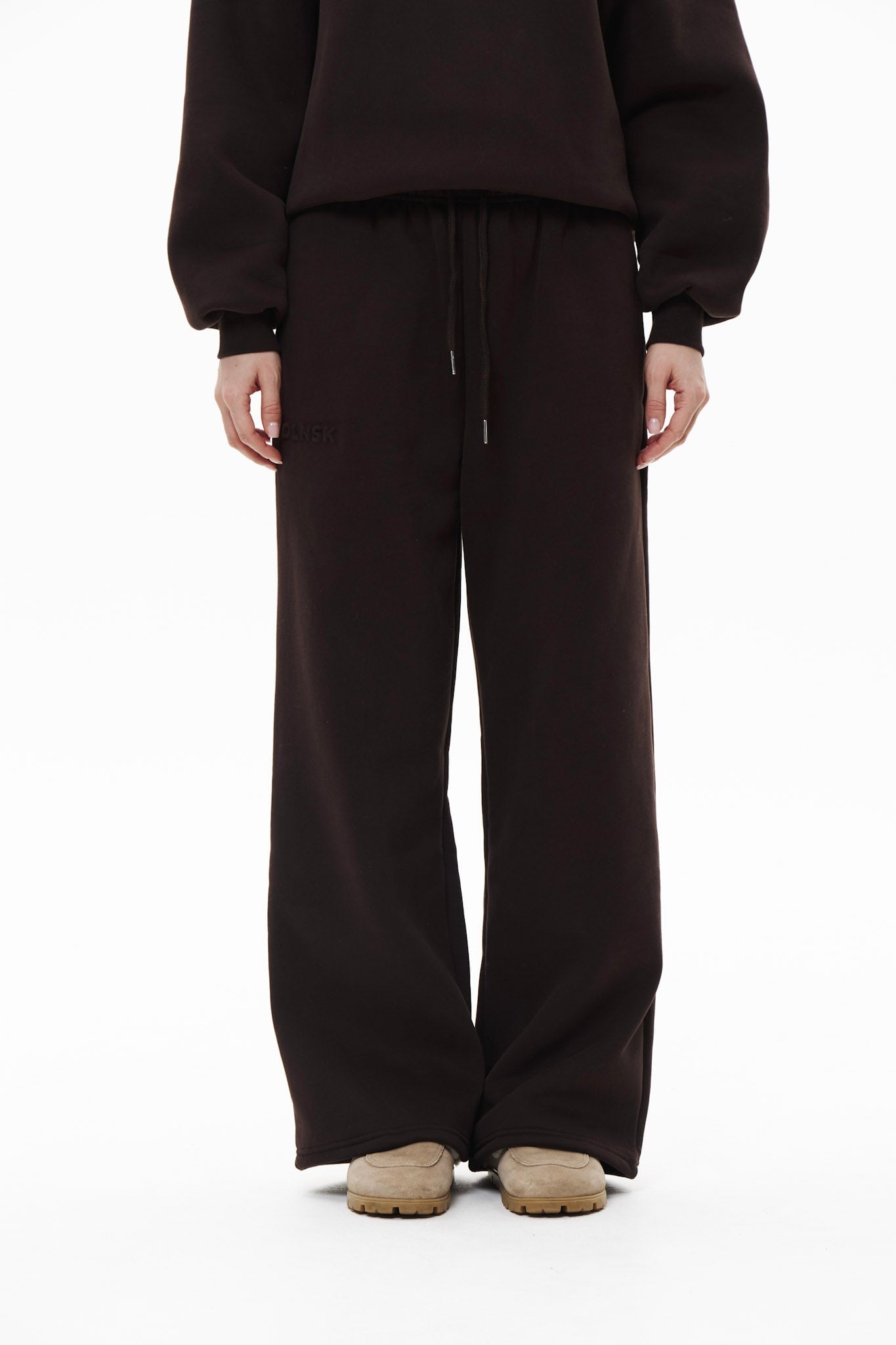 IDENTITY wide leg pants in CHOCO Wide leg pants DLNSK