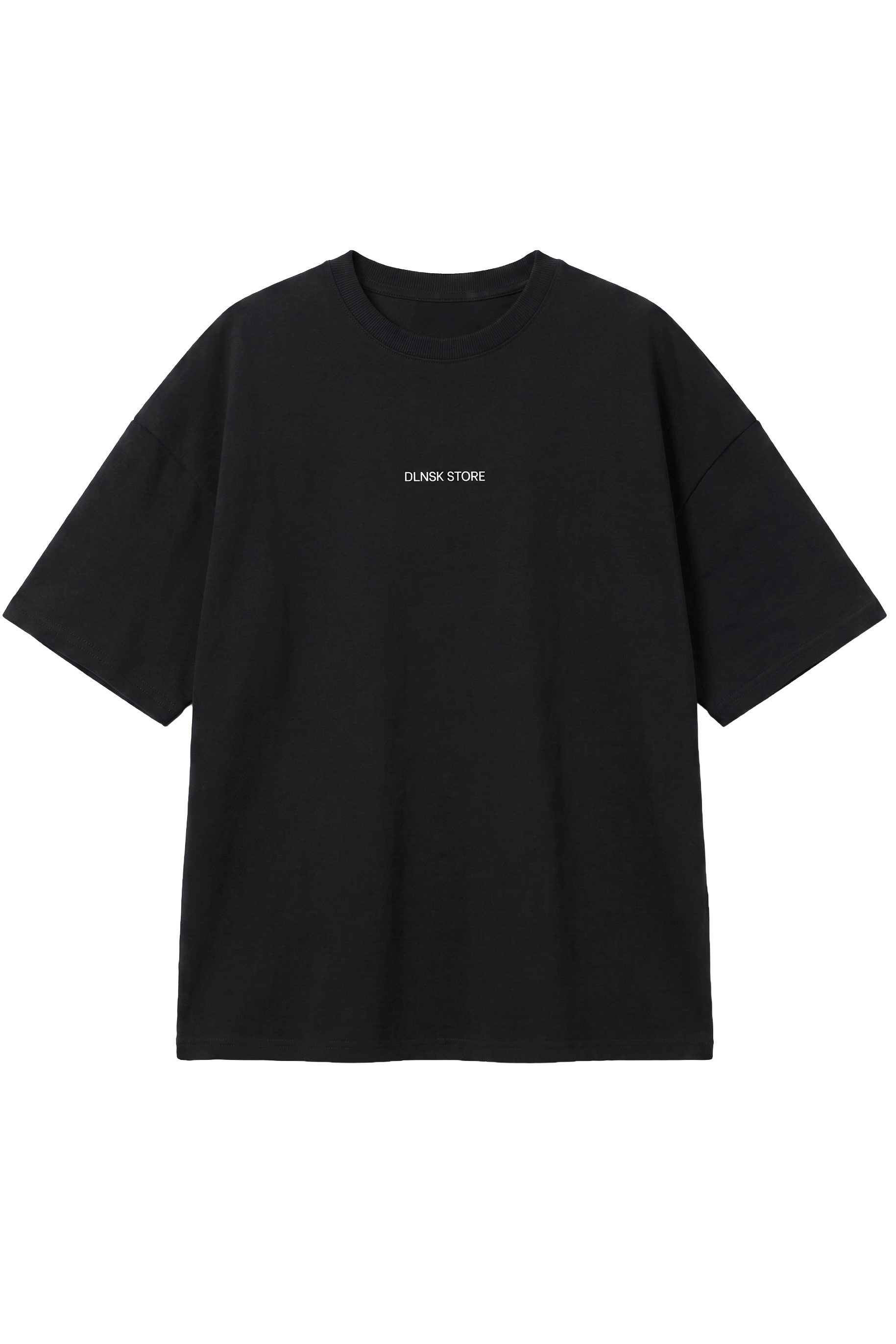 OVERSIZED PREMIUM T-SHIRT with chest logo in BLACK – DLNSK