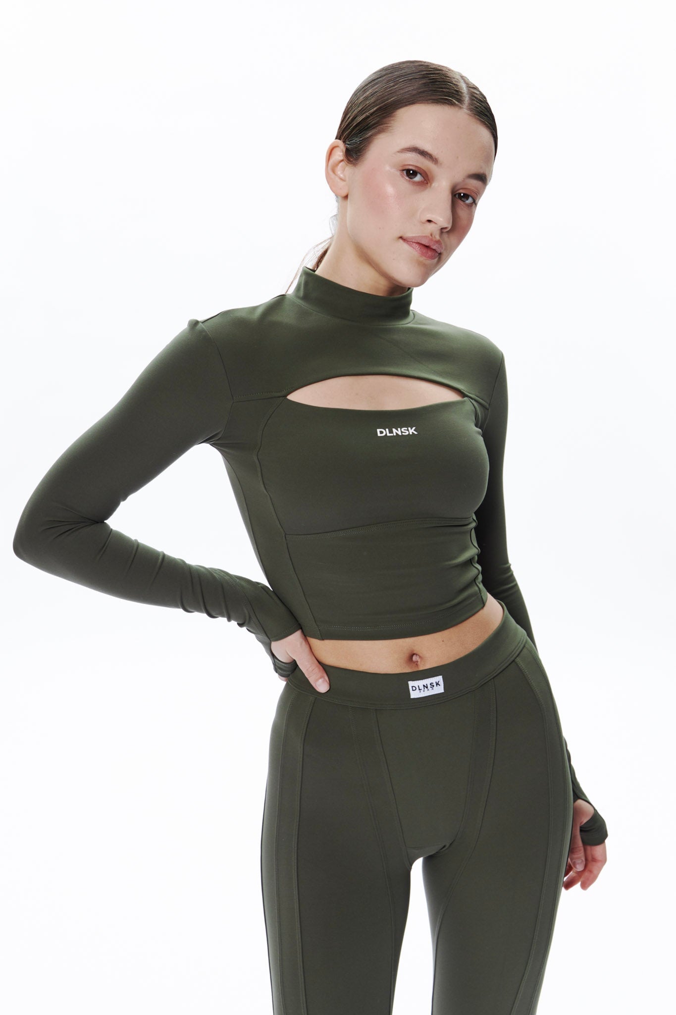 SHAPING crop top 2.0 in KHAKI Top DLNSK