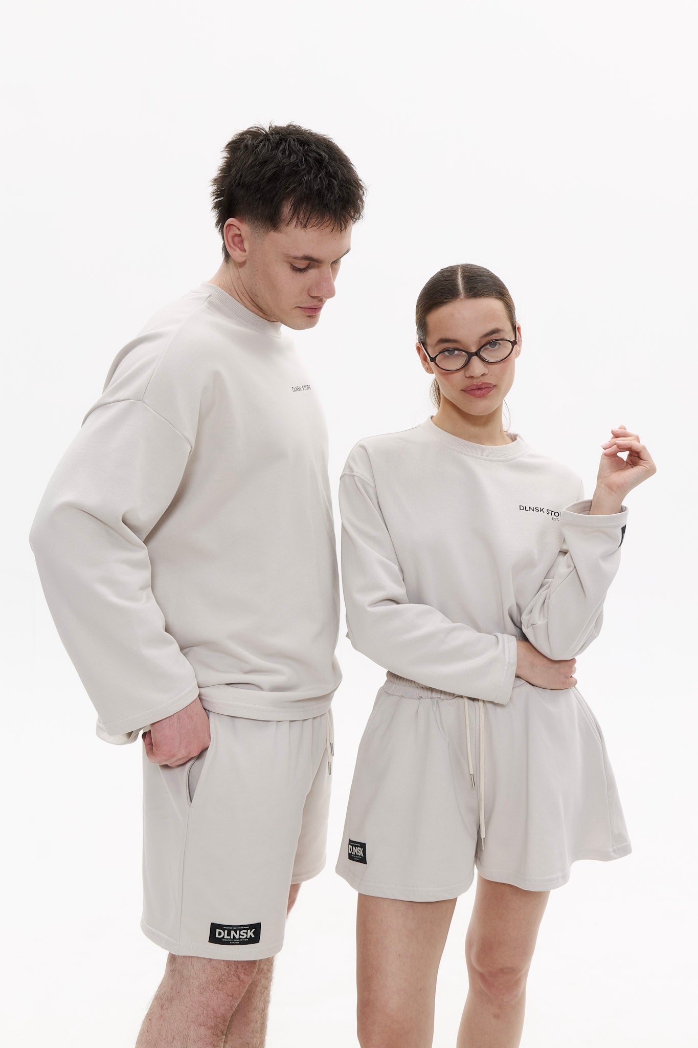 SUMMER women shorts in FOG Cropped hoodie DLNSK