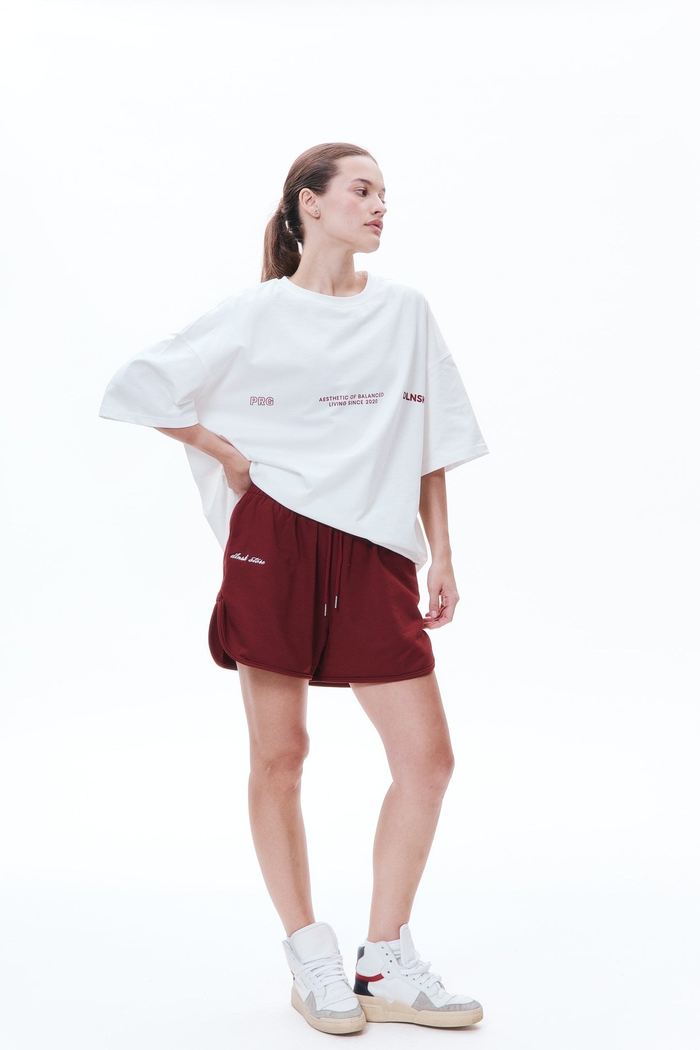 "Aesthetic of Balanced Living" t-shirt in PURE WHITE T-shirt DLNSK 