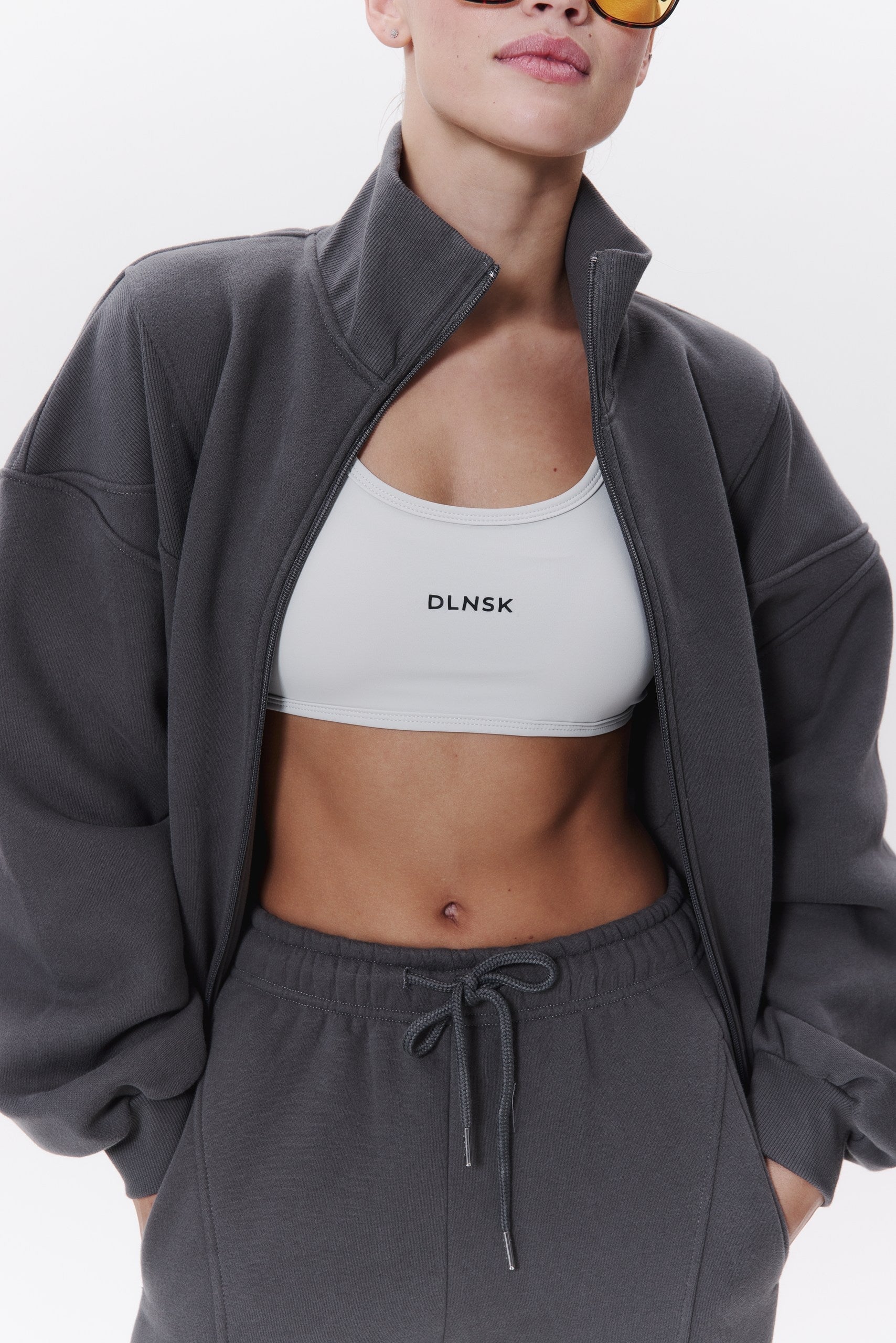AURA hoodie in GREY GREY Cropped hoodie DLNSK 