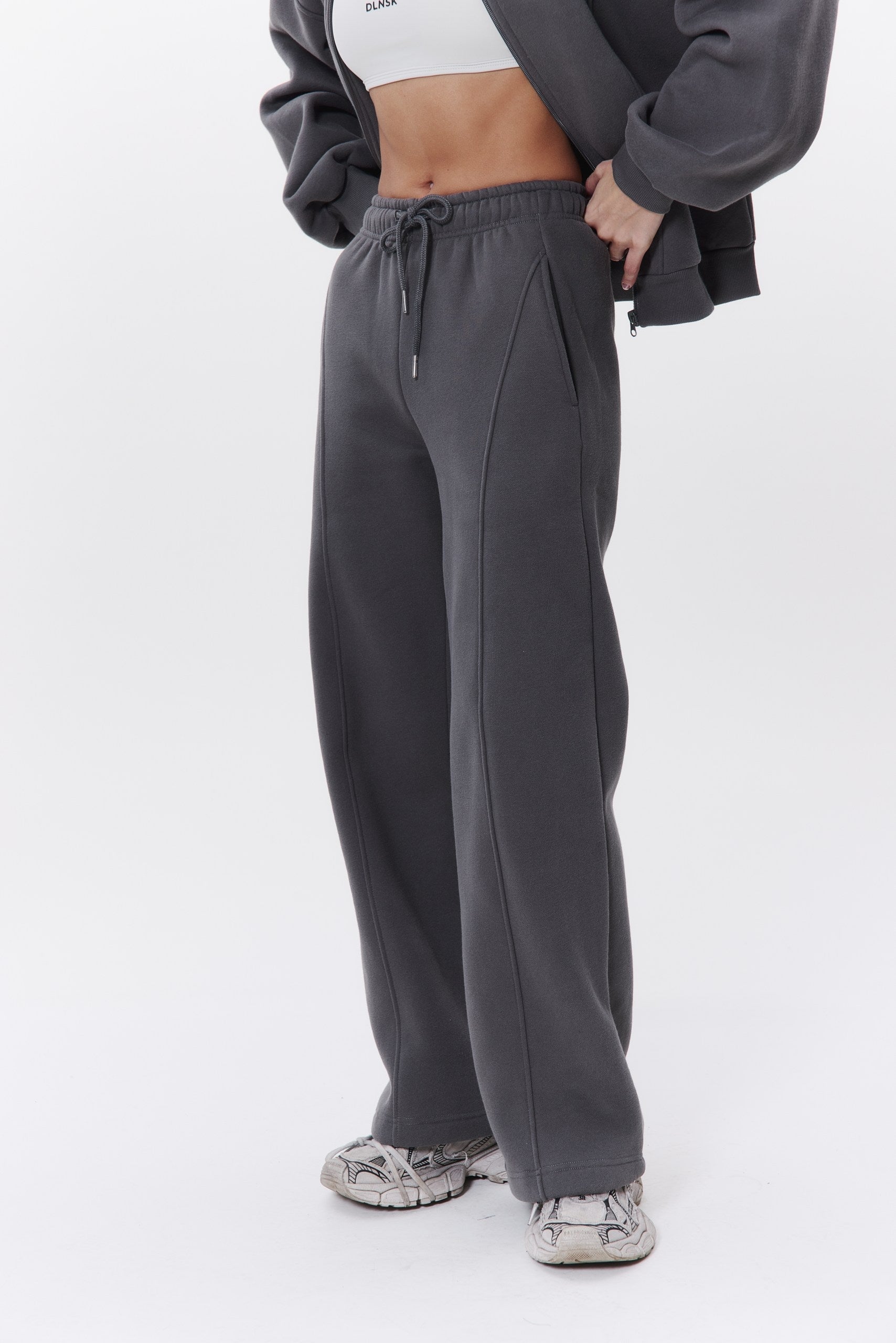 AURA pants in GREY GREY Wide leg pants DLNSK 