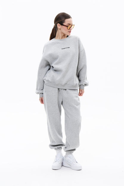 BASE CREWNECK set in CRASH GREY Crewneck set DLNSK 