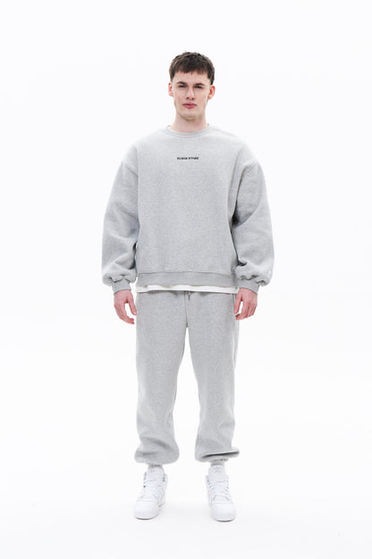 BASE CREWNECK set in CRASH GREY Crewneck set DLNSK 