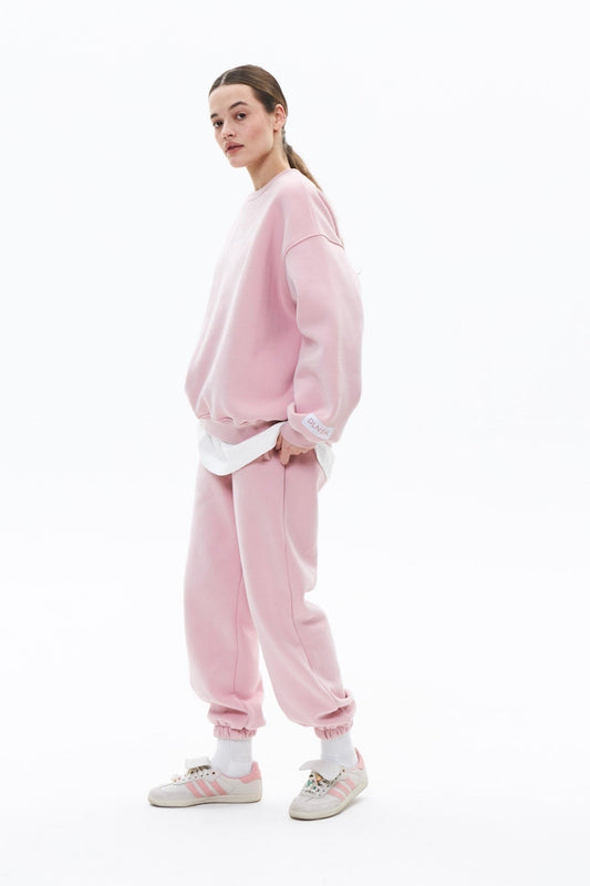 BASE CREWNECK set in MARSHMALLOW PINK Crewneck set DLNSK 