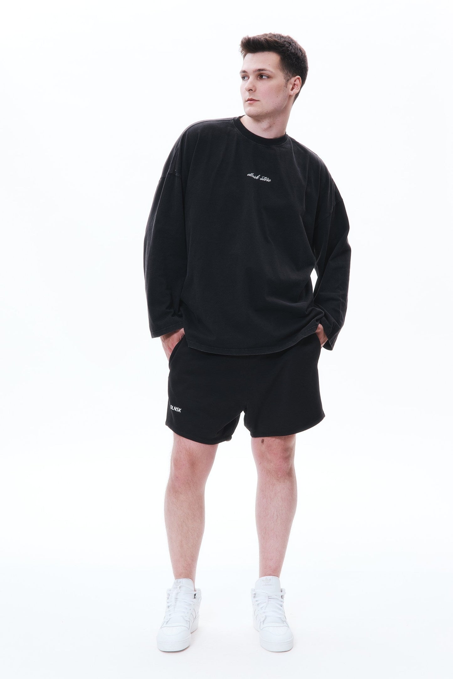 BOXY man SHORTS in WASHED GREY Shorts DLNSK 
