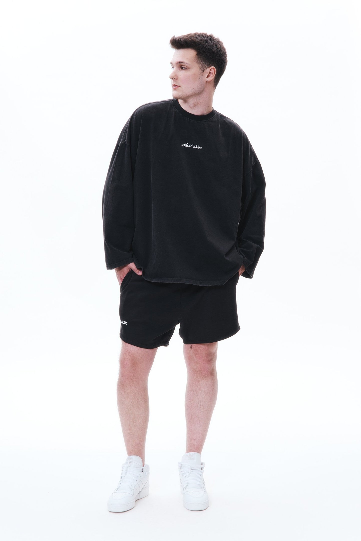 BOXY man SHORTS in WASHED GREY Shorts DLNSK 
