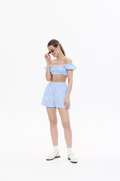 BOYFRIEND shorts in BABY BLUE DLNSK 