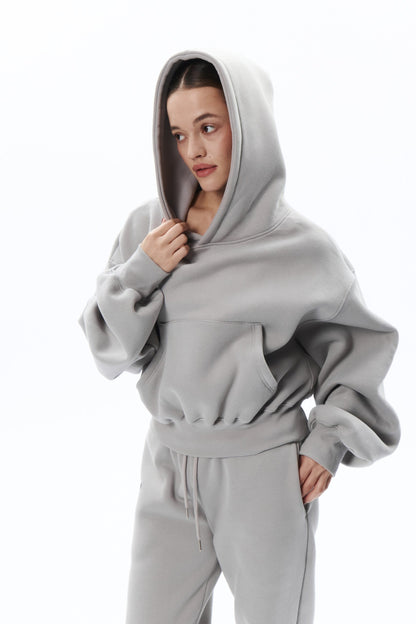 CROPPED hoodie 2.0 in STONE Hoodie DLNSK 