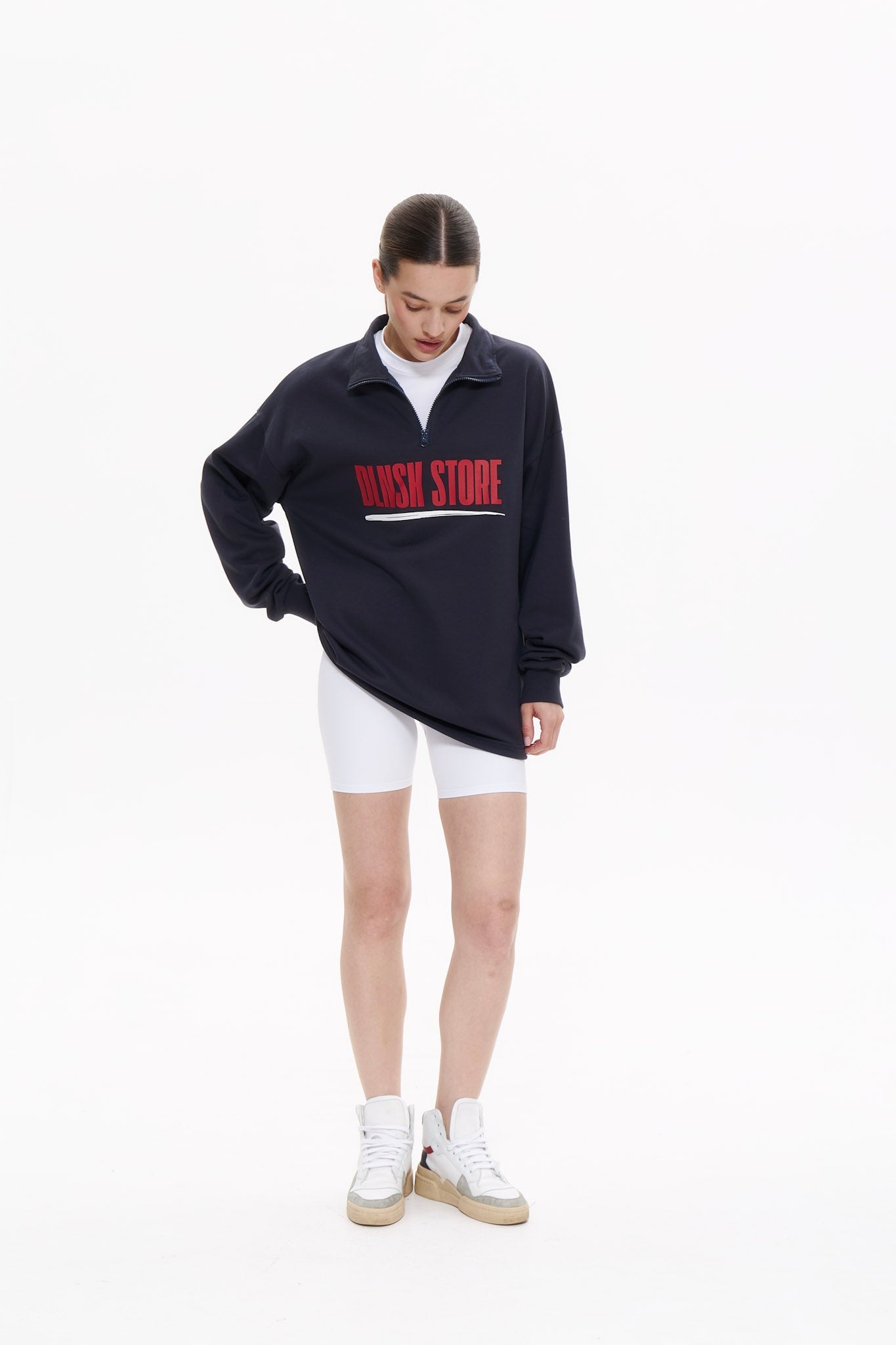 DLNSK STORE ANORAK in NAVY BLUE Crewneck DLNSK 