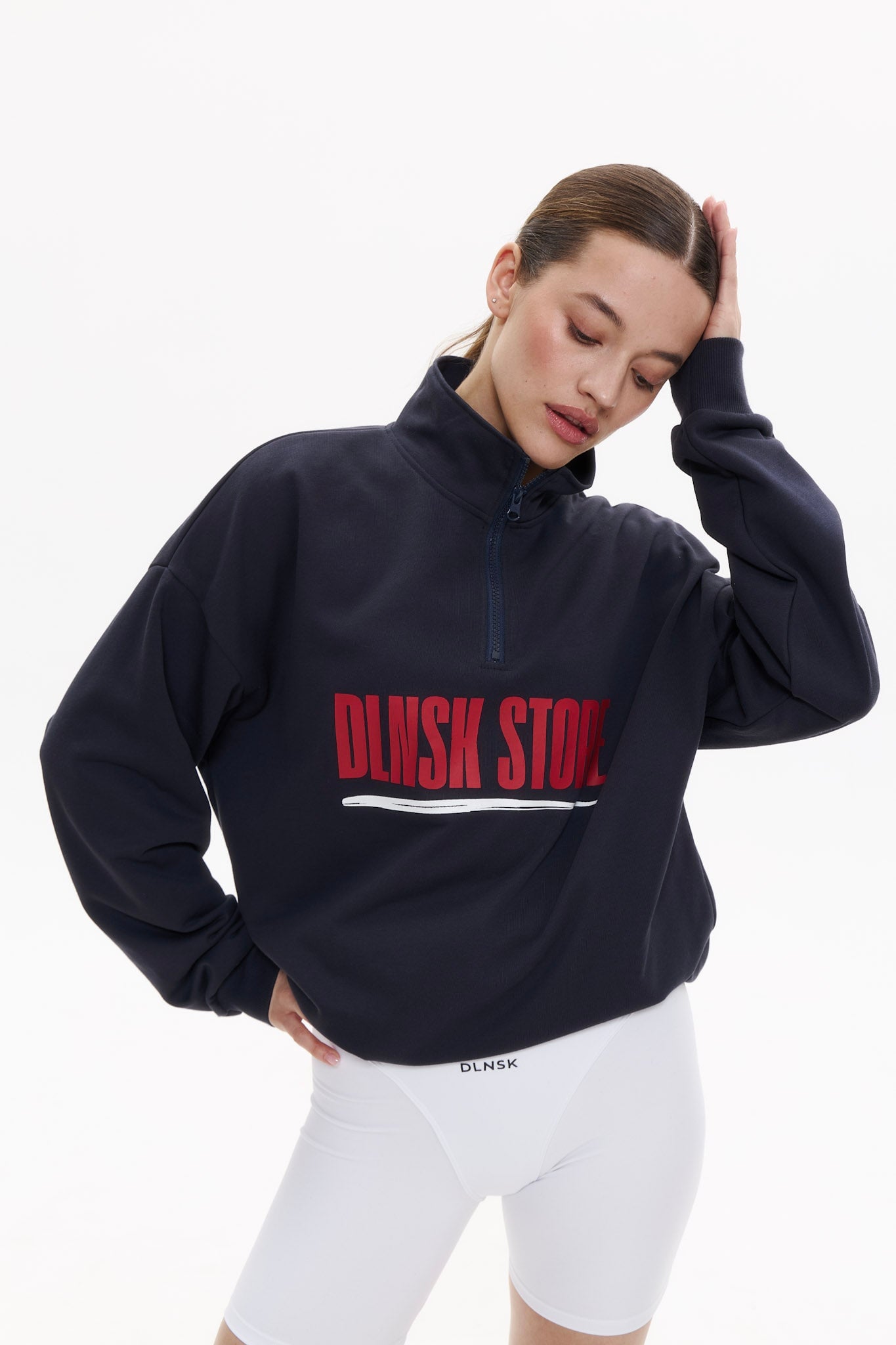 DLNSK STORE ANORAK in NAVY BLUE Crewneck DLNSK 