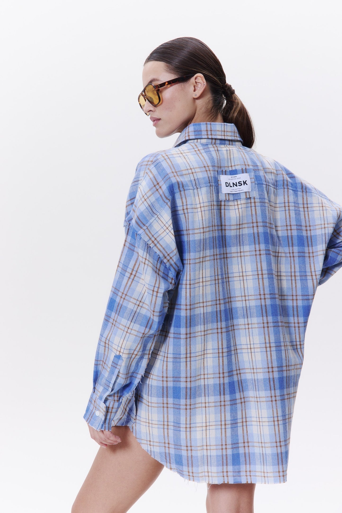 Flannel Shirt in BABY BLUE Shirt DLNSK 