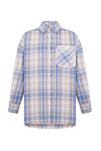 Flannel Shirt in BLUE Shirt DLNSK 