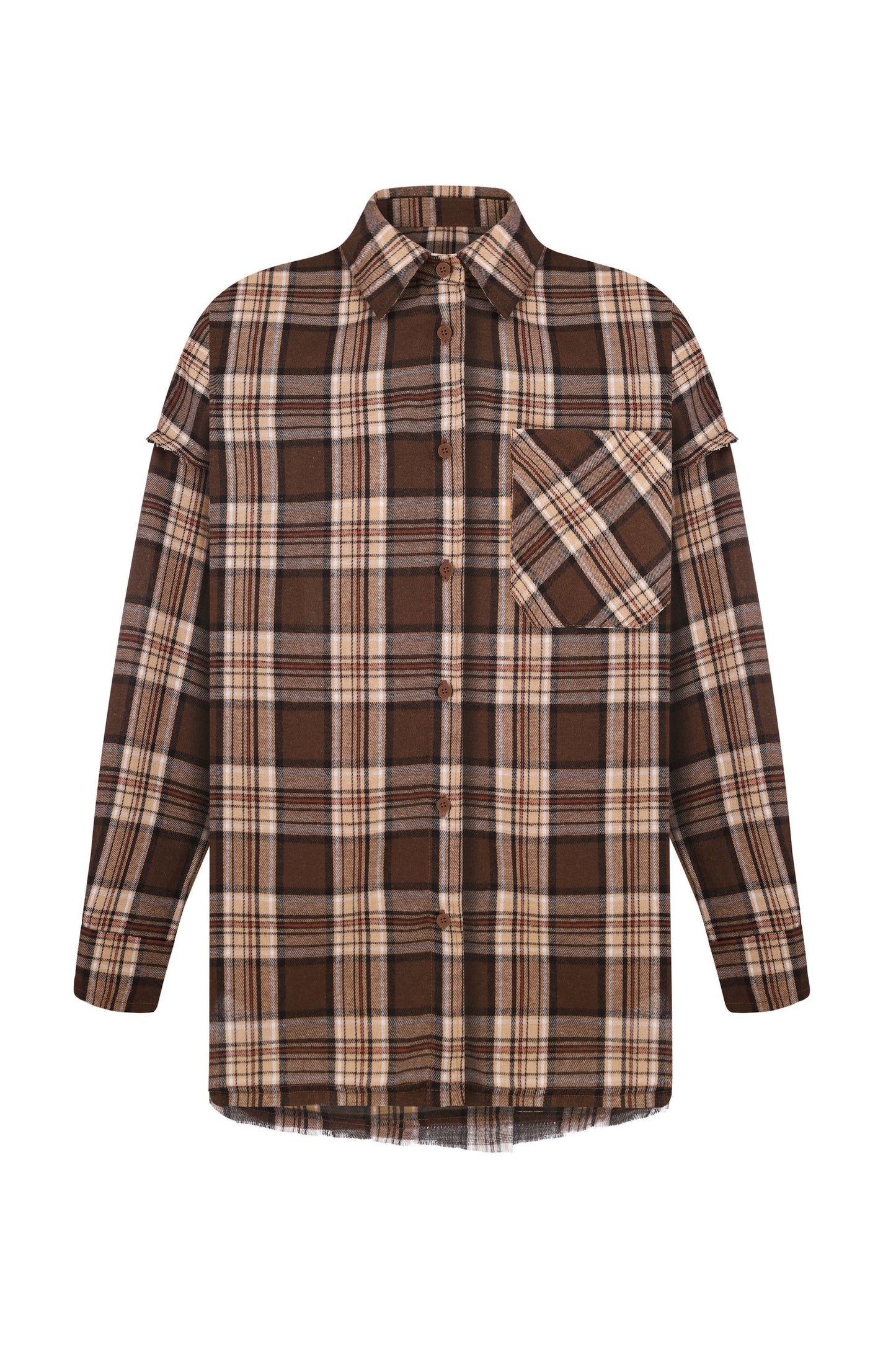 Flannel Shirt in BROWN Shirt DLNSK 