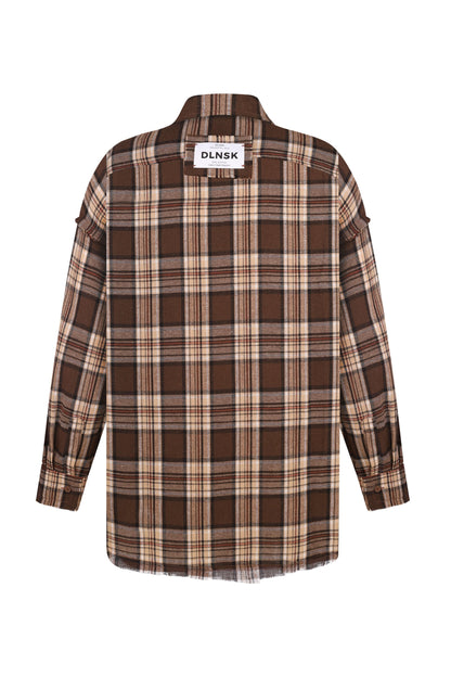 Flannel Shirt in BROWN Shirt DLNSK 