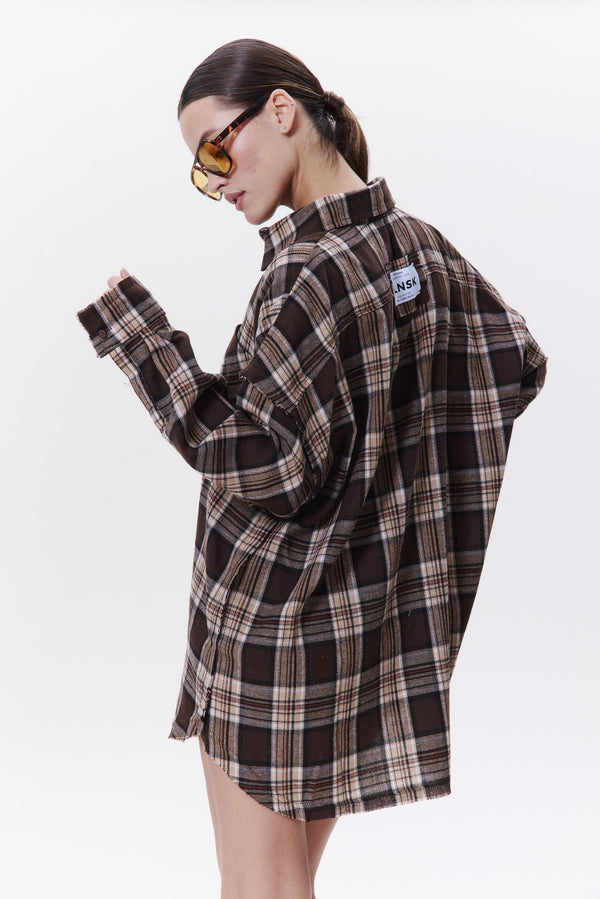 Flannel Shirt in CHOCO Shirt DLNSK 