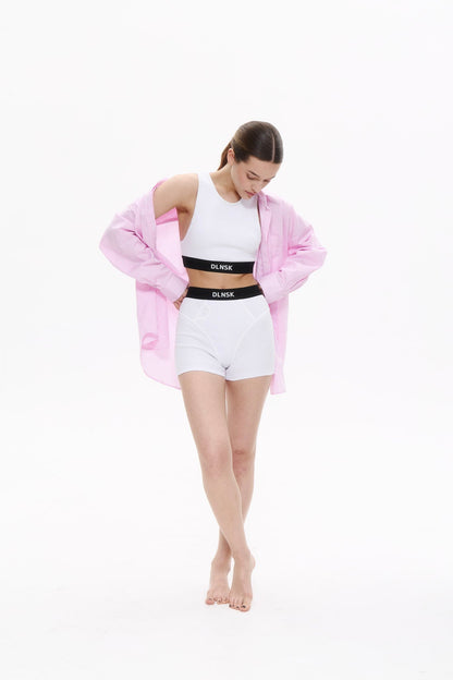 HOME SHORTS IN PURE WHITE DLNSK 