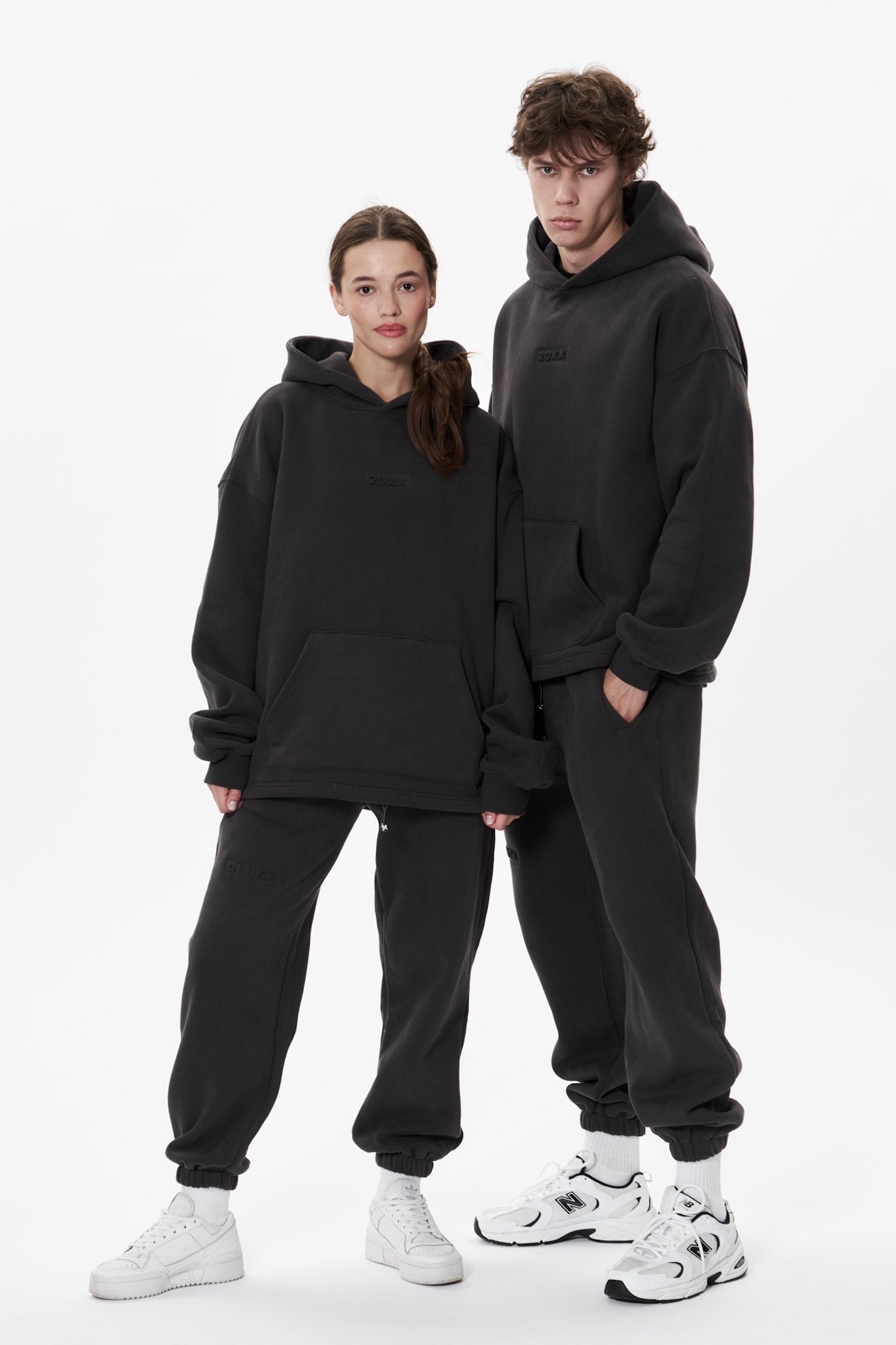 IDENTITY SET in NIGHT GREY (UNISEX) Hoodie set DLNSK 