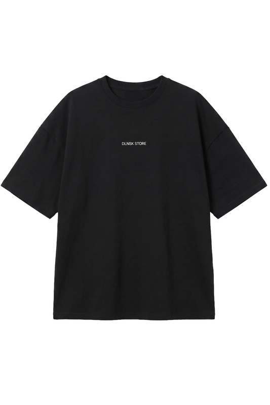 OVERSIZED PREMIUM T-SHIRT with chest logo in BLACK T-shirt DLNSK 