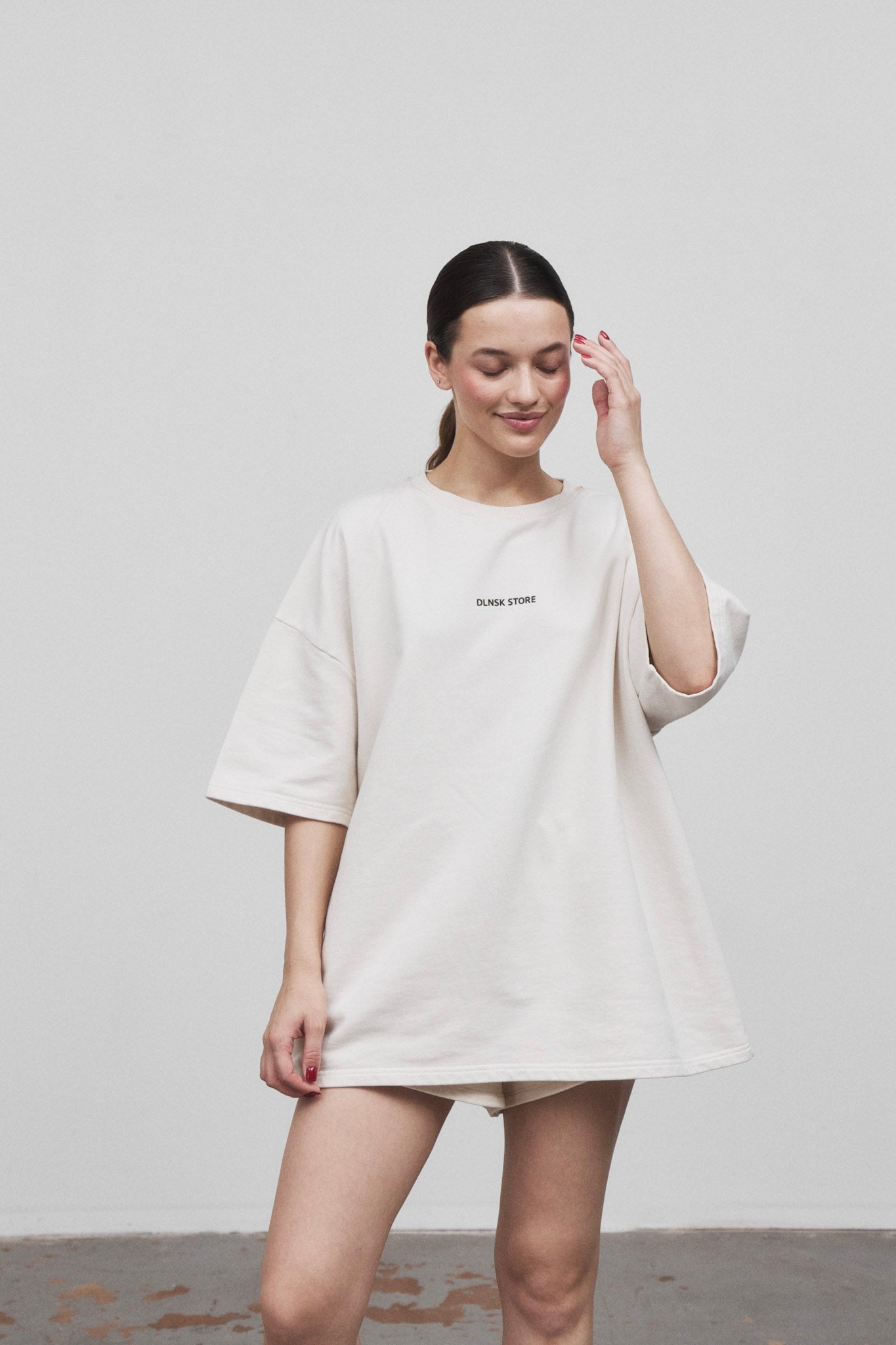 OVERSIZED T-SHIRT in LIGHT BEIGE (UNISEX) T-shirt DLNSK 