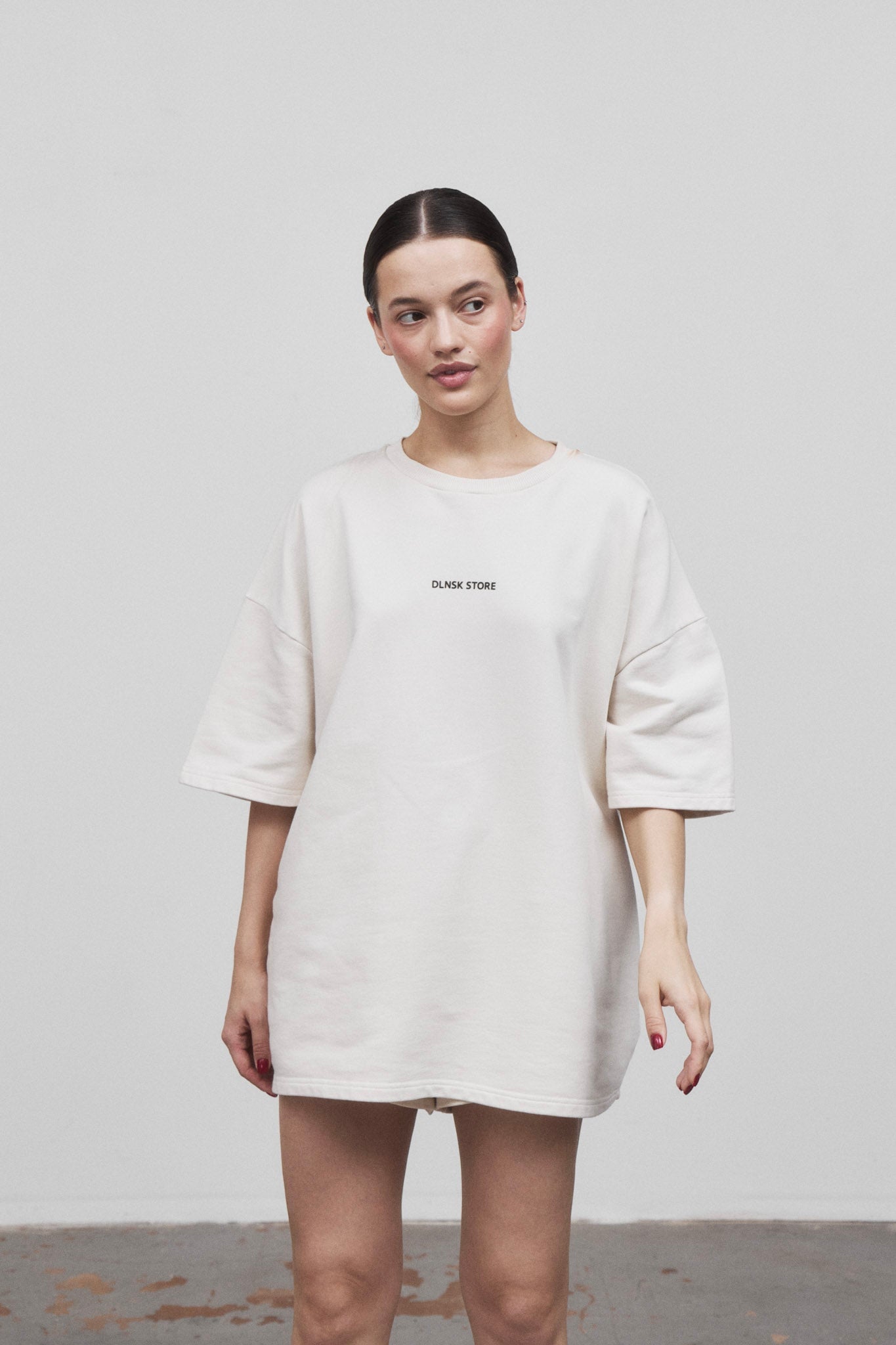 OVERSIZED T-SHIRT in LIGHT BEIGE (UNISEX) T-shirt DLNSK 