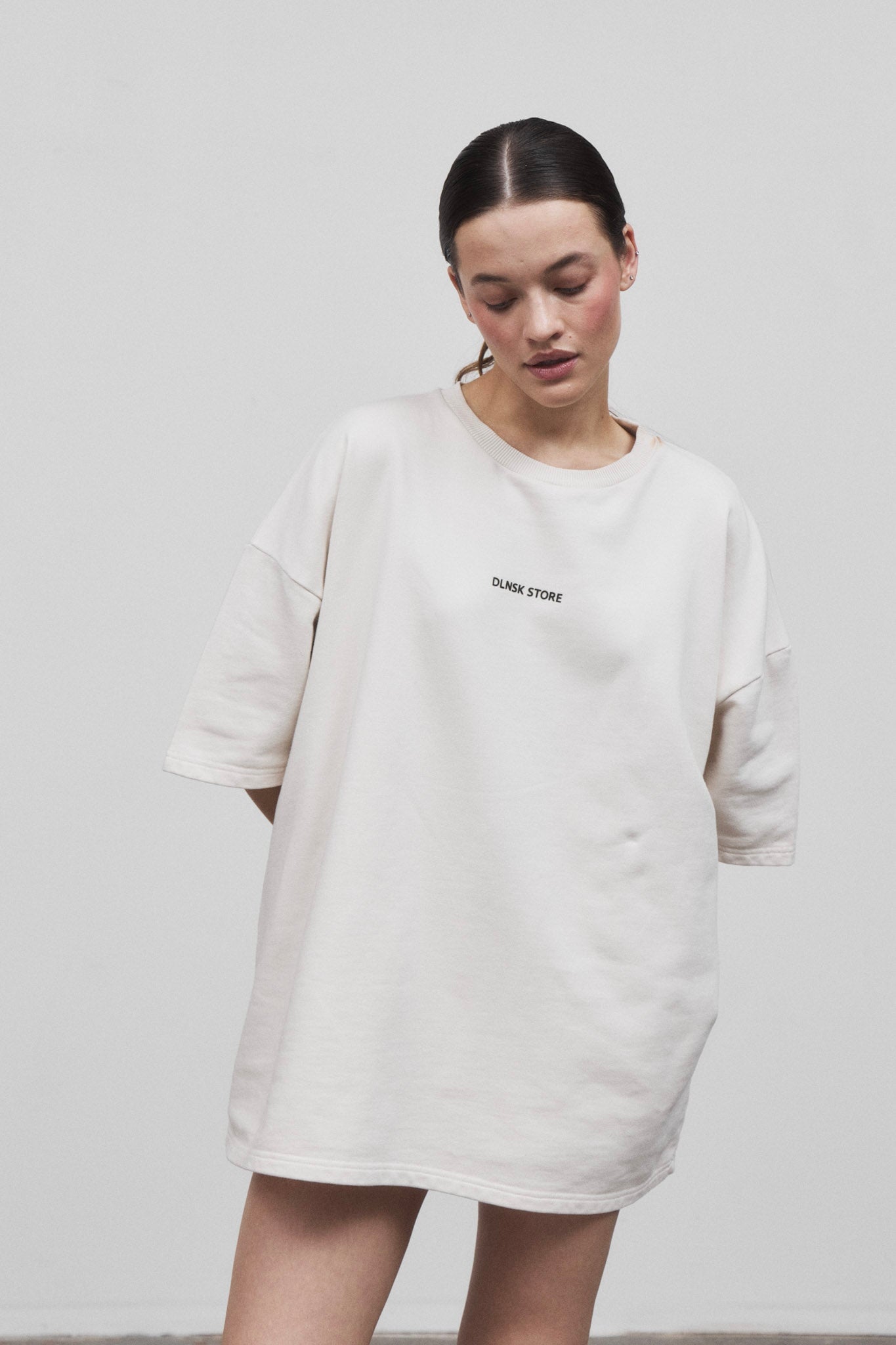 OVERSIZED T-SHIRT in LIGHT BEIGE (UNISEX) T-shirt DLNSK 