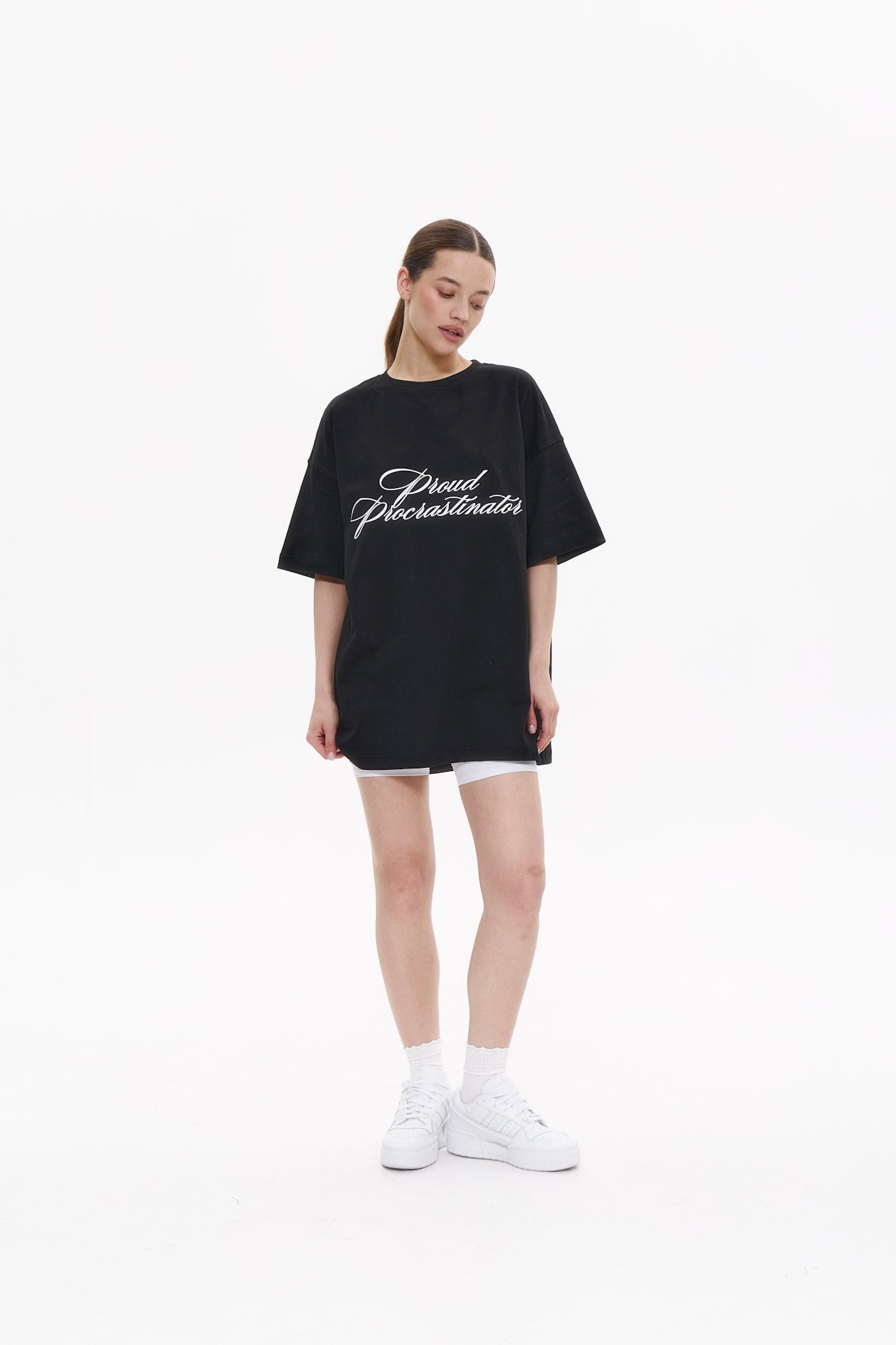 "PROUD PROCRASTINATOR" t-shirt in WASHED BLACK T-shirt DLNSK 