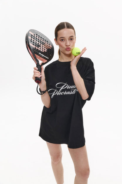 "PROUD PROCRASTINATOR" t-shirt in WASHED BLACK T-shirt DLNSK 