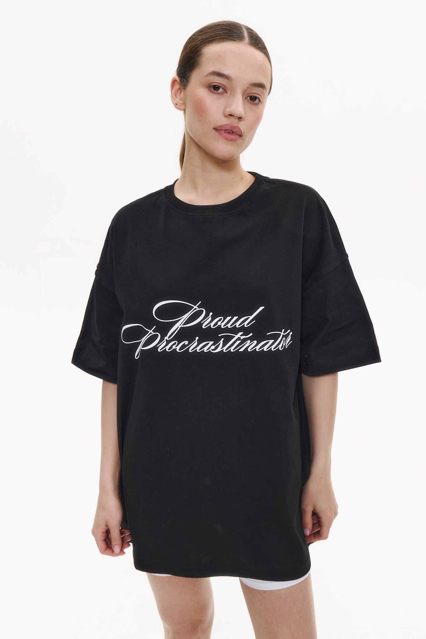 "PROUD PROCRASTINATOR" t-shirt in WASHED BLACK T-shirt DLNSK 