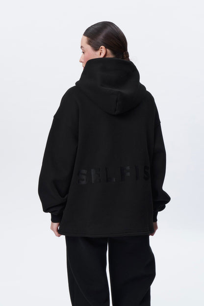 SELFISH HOODIE in BLACK (UNISEX) DLNSK 