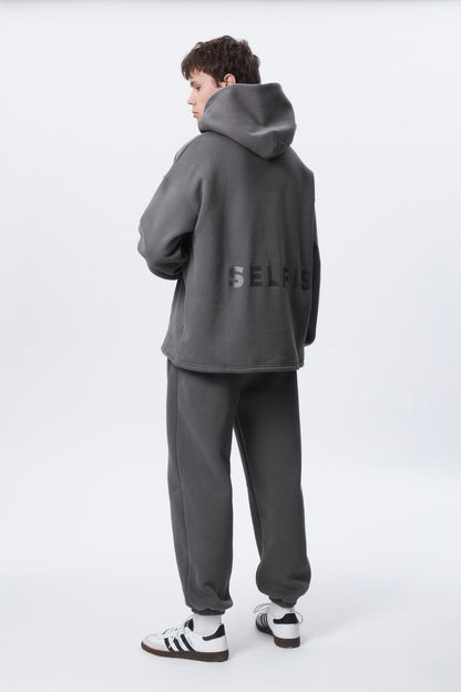 SELFISH HOODIE in GREY GREY(UNISEX) DLNSK 