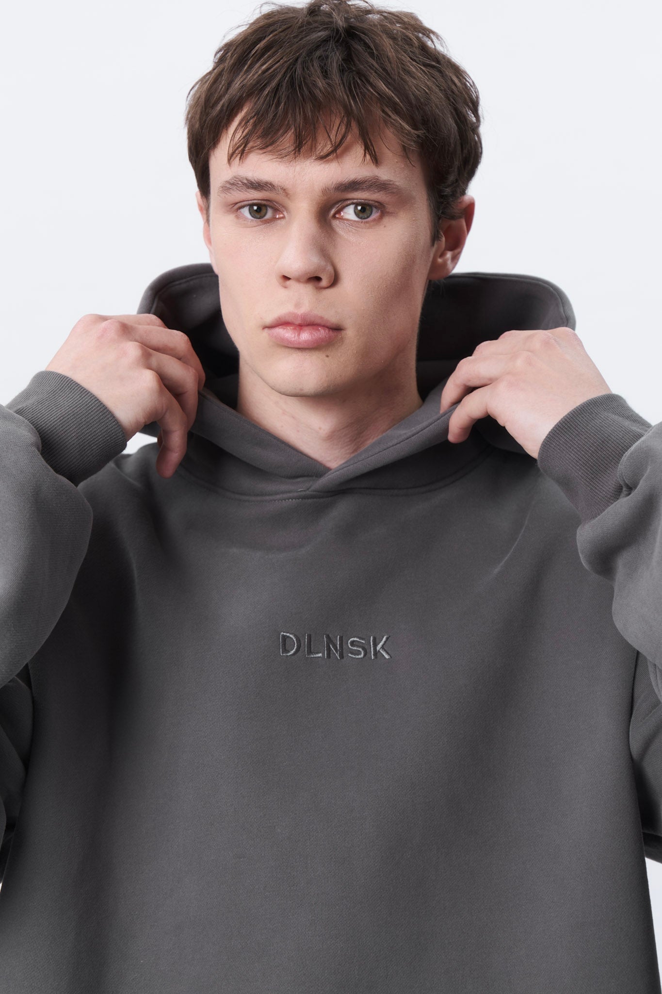 SELFISH HOODIE in GREY GREY(UNISEX) DLNSK 