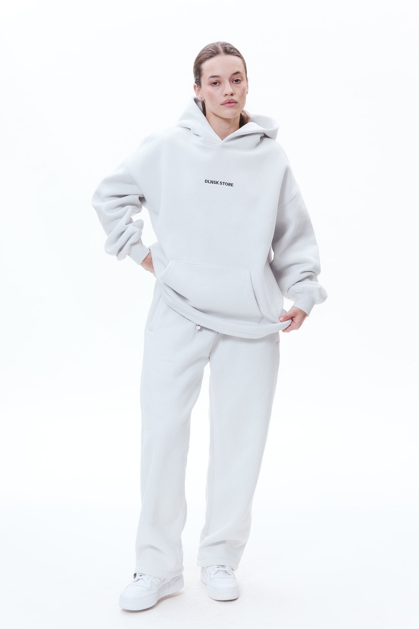 SERENITY hoodie in BONE GREY Hoodie DLNSK 