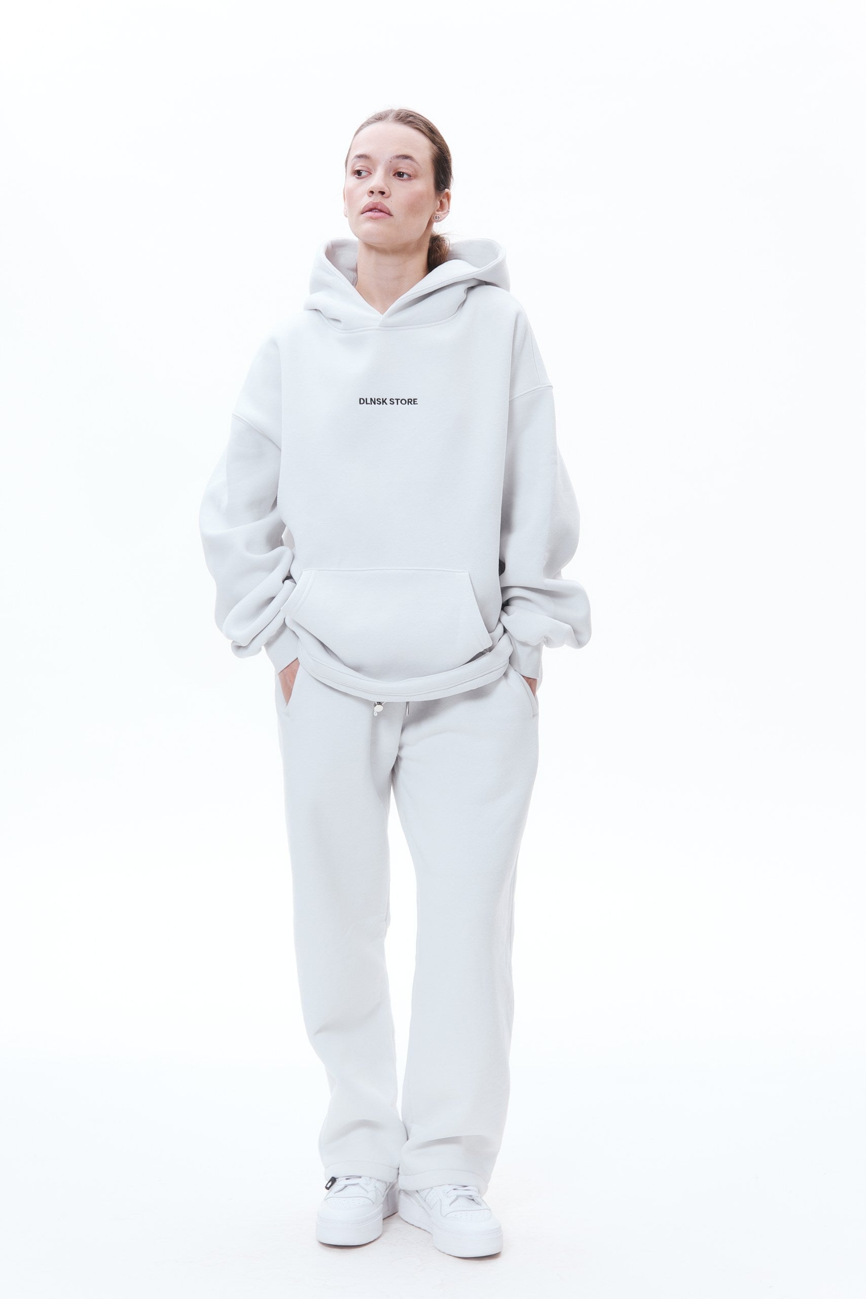 SERENITY hoodie in BONE GREY Hoodie DLNSK 