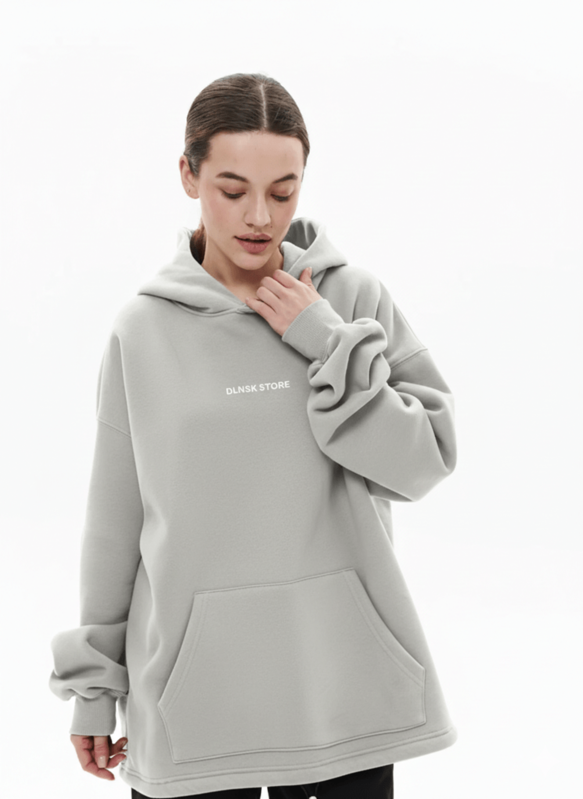 SERENITY hoodie in BONE GREY Hoodie DLNSK 
