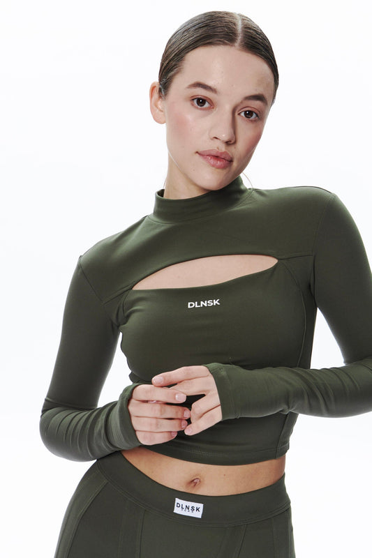 SHAPING crop top 2.0 in KHAKI Top DLNSK 