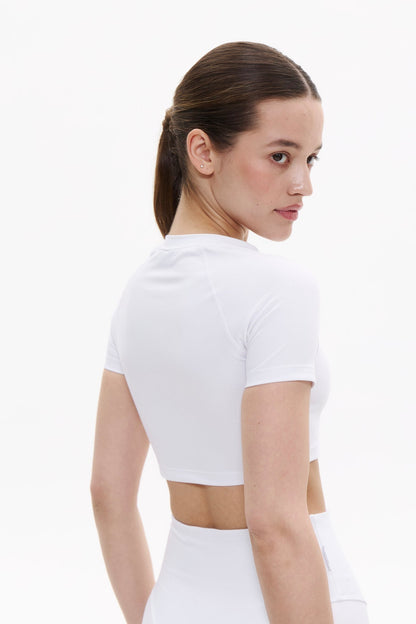 SHAPING MOTION crop top in PURE WHITE Top DLNSK 