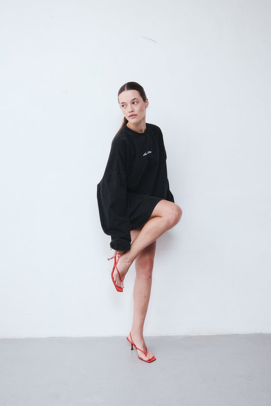 SIGNATURE longsleeve in WASHED BLACK DLNSK 