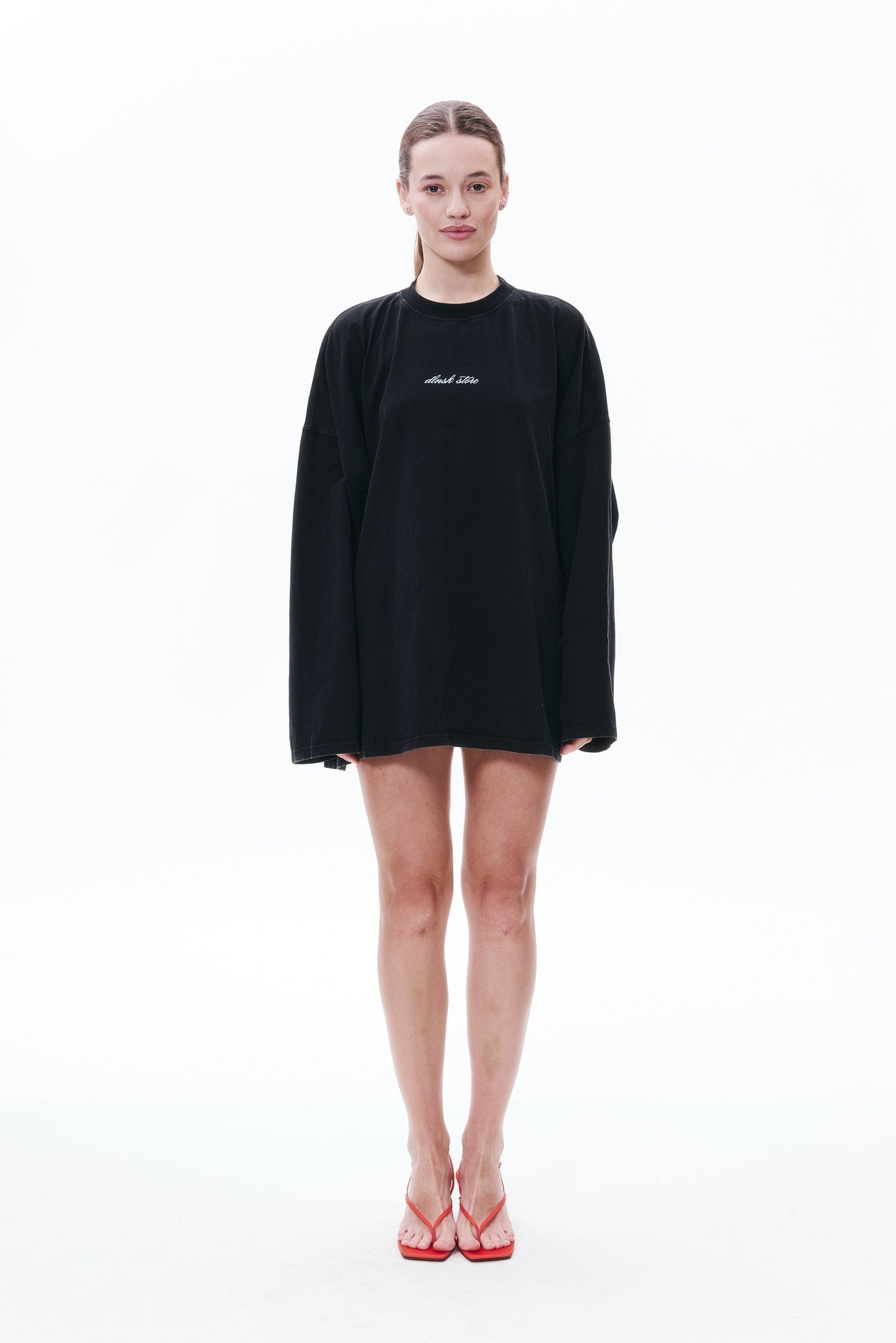 SIGNATURE longsleeve in WASHED BLACK DLNSK 