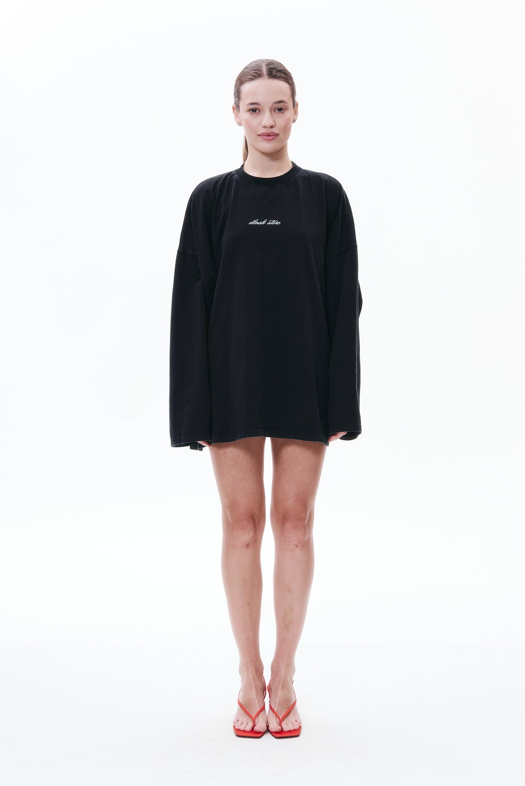SIGNATURE longsleeve in WASHED BLACK DLNSK 
