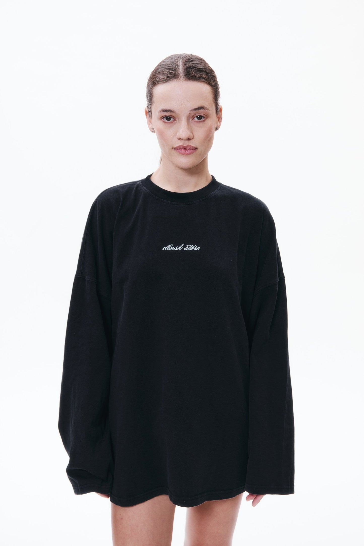 SIGNATURE longsleeve in WASHED BLACK DLNSK 