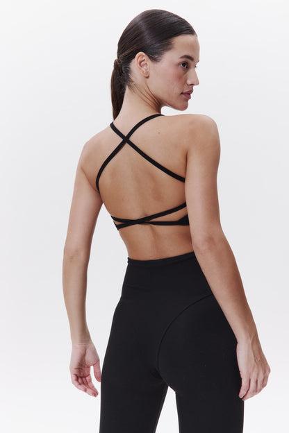 STRAPS TOP in BLACK Top DLNSK 