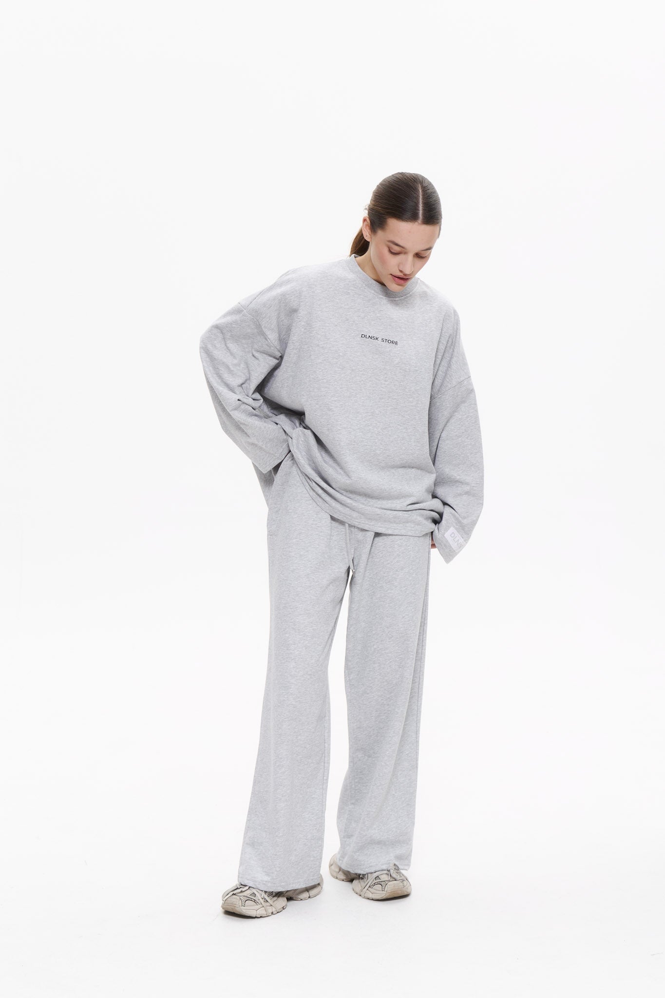 SUMMER wide leg pants in CRASH GREY Wide leg pants DLNSK 