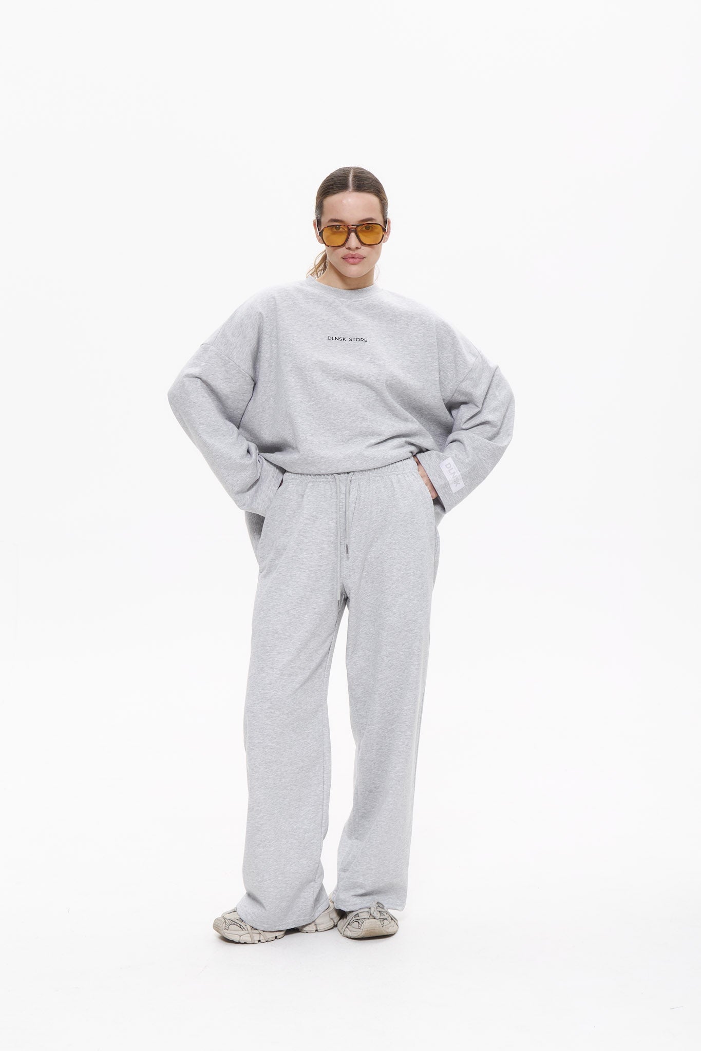 SUMMER wide leg pants in CRASH GREY Wide leg pants DLNSK 