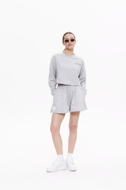 SUMMER women shorts in CRASH GREY Cropped hoodie DLNSK 