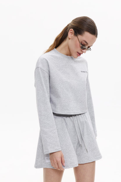 SUMMER women shorts in CRASH GREY Cropped hoodie DLNSK 