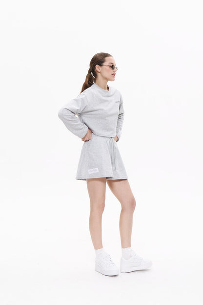 SUMMER women shorts in CRASH GREY Cropped hoodie DLNSK 