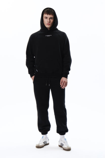 TRVL CLB base hoodie in BLACK DLNSK 